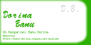 dorina banu business card